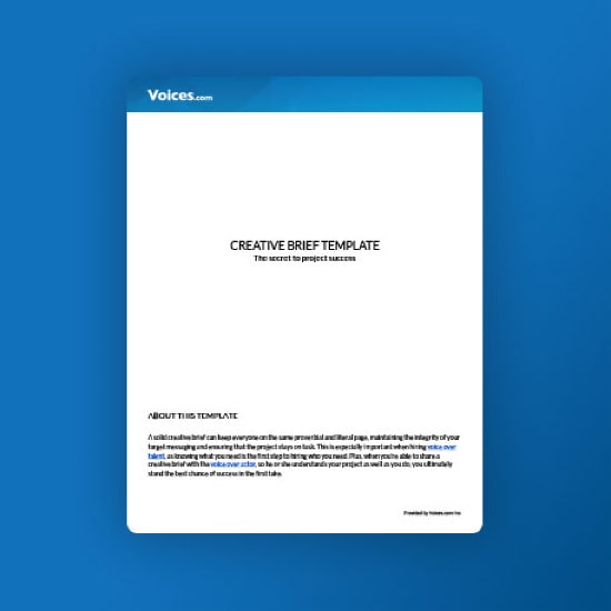 The cover of the Creative Brief Template.